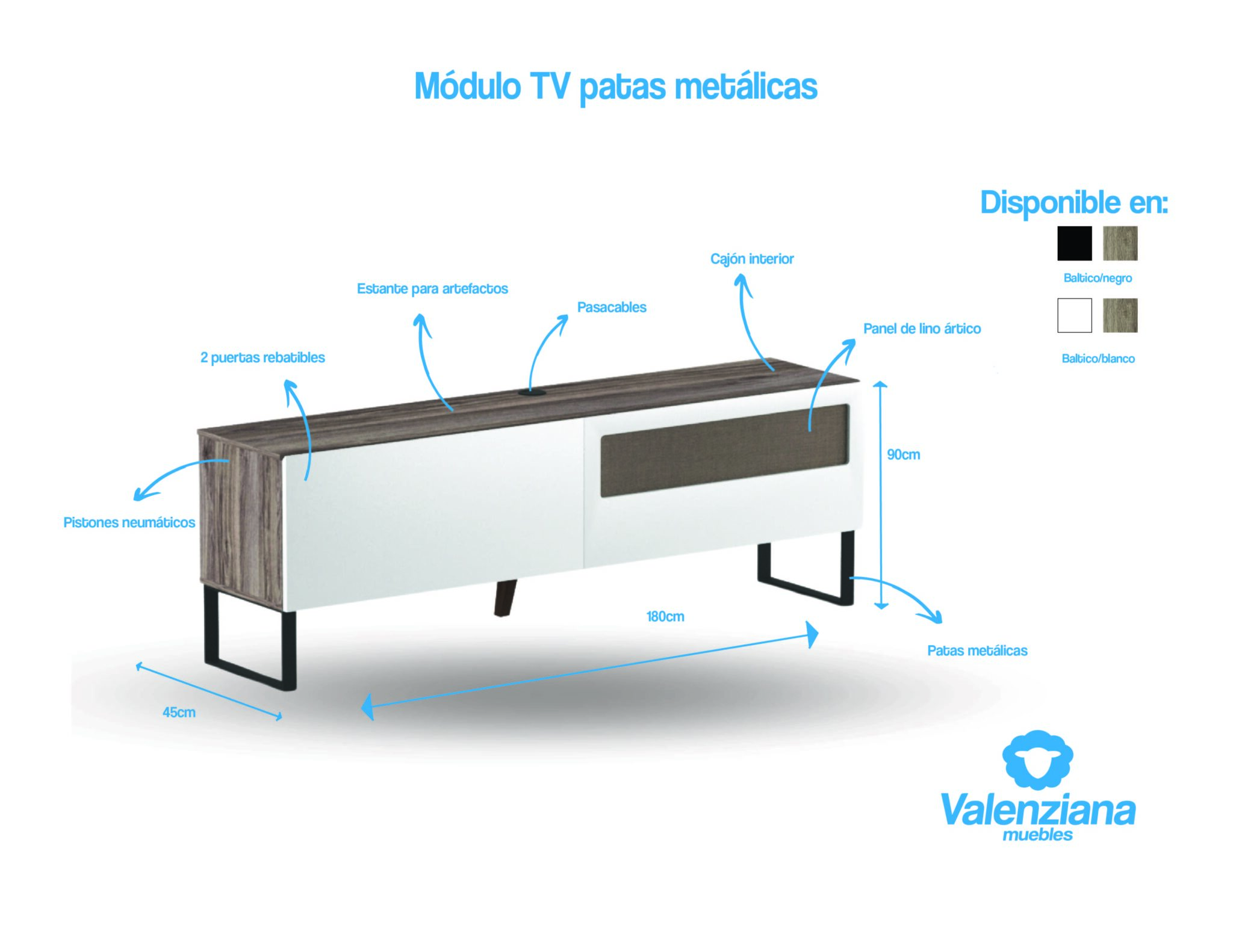 Módulo Rack de TV – Valenziana Av Belgrano